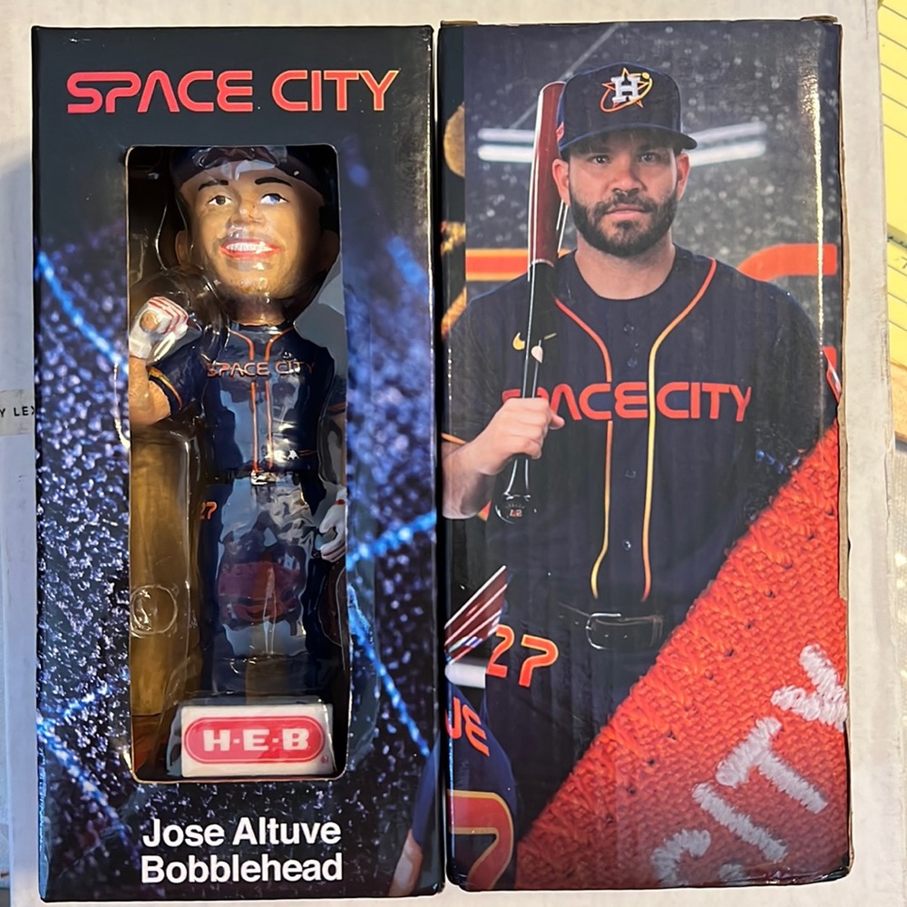 Jose Altuve Bobblehead - unopened package. 2 available-sold as 1 bundle.